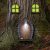 Juegoal Fairy Gnome Home Miniature Window and Door with Litter lamp for Trees Decoration, Glow in Dark Fairies Sleeping Door and Windows, Yard Art Garden Sculpture, Lawn Ornament Decor
