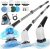 YKYI Electric Spin Scrubber,Cordless Cleaning Brush,Shower Cleaning Brush with 8 Replaceable Brush Heads, Power Scrubber 3 Adjustable Speeds,Adjustable & Detachable Long Handle,Voice Broadcast